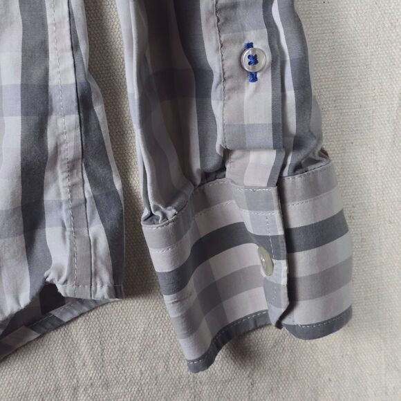 Gap Men’s Non-Iron Slim Fit Dress Shirt | Plaid Button-Up | Long Sleeve | Medium - Picture 11 of 16